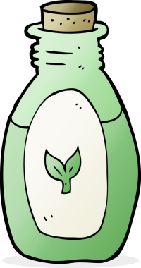 bir insan tarafından çizilmiş bitkisel ilaçlar.