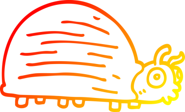 Bir insan tarafından çizilmiş dev bir böceğin sıcak çizgi çizimi