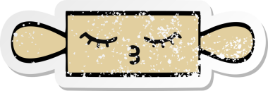 Bir insanın çizdiği yuvarlak bir karikatür iğnesinin sıkıntılı çıkartması.