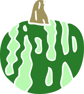 bir insan tarafından çizilmiş karpuz karpuzu.