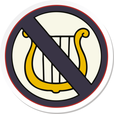 Bir insan tarafından çizilmesine izin verilmeyen şirin bir karikatür çıkartması.