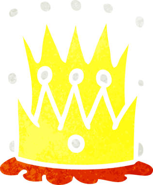 İnsan eliyle çizilmiş iki taç karalaması.