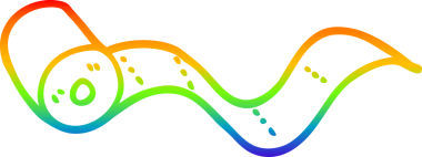gökkuşağı gradyan çizgi çizimi bir insan tarafından çizilmiş tuvalet kağıdı