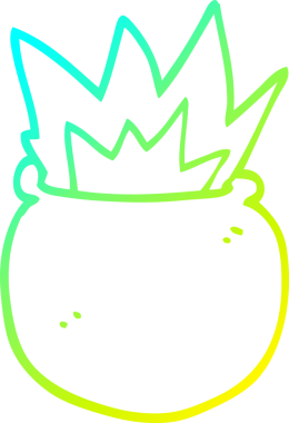 Bir insan tarafından çizilen patlayan kazanın soğuk gradyan çizimi.