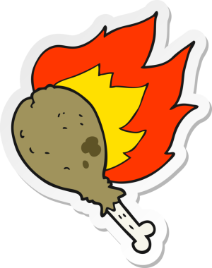 Bir insan tarafından çizilmiş tavuk budu.