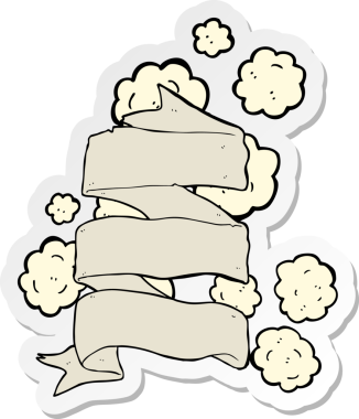 Bir insan tarafından çizilmiş eski bir parşömen etiketi.