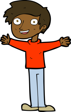 Bir insan tarafından çizilmiş karikatürist hevesli adam