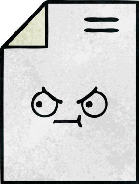 Bir insan tarafından çizilmiş bir kağıdın retro grunge desen karikatürü