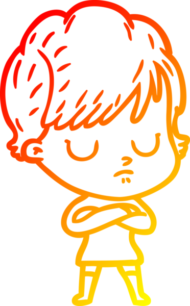 Bir insan tarafından çizilmiş bir karikatür kadın çizimi