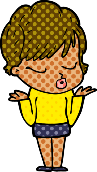 Bir insan tarafından çizilmiş gözleri kapalı çizgi film kadını.