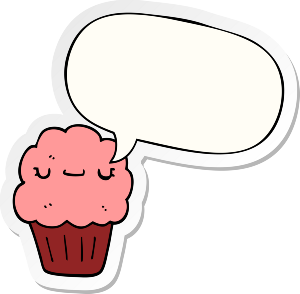 Bir insan tarafından çizilmiş baloncuk çıkartmalı çizgi film keki.