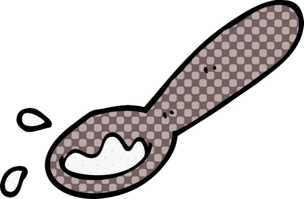 Bir insan tarafından çizilmiş yemek kepçesi.