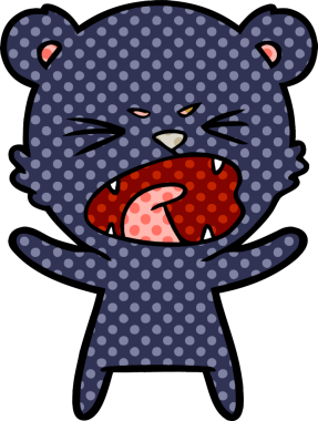 Bir insan tarafından çizilmiş bir çizgi film karakteri.