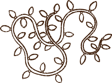 Noel Işıkları Kömür Bir insan tarafından çizilmiş