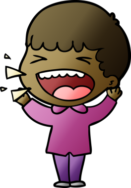 Bir insan tarafından çizilmiş gülen adam.