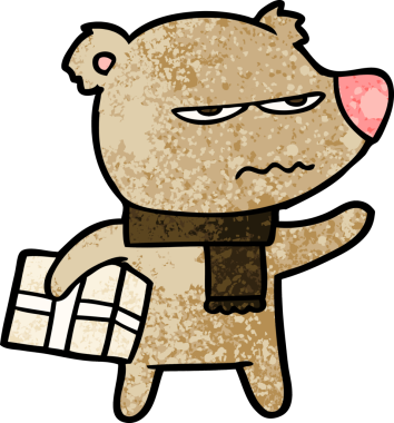 Kızgın ayı çizgi filmi bir insan tarafından çizilmiş.