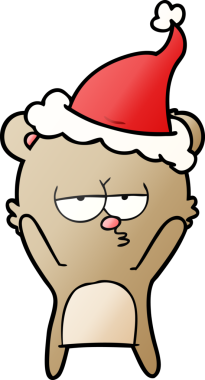 Bir insanın çizdiği Noel Baba şapkasının gradyan çizimi.