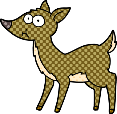 Bir insan tarafından çizilmiş karikatür geyiği