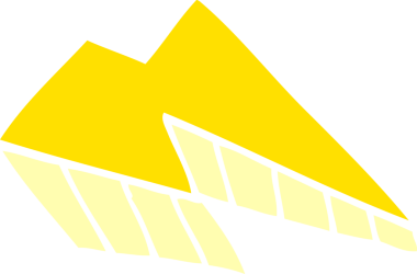 Bir insan tarafından çizilmiş karalama yıldırımı.