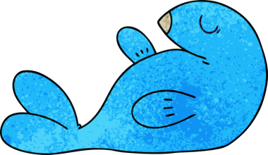 Bir insan tarafından çizilmiş garip karikatür mührü.