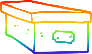 gökkuşağı gradyan çizgi çizimi bir insan tarafından çizilmiş bir karikatür ofis dosya kutusu