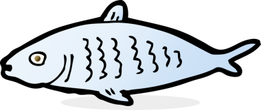 bir insan tarafından çizilmiş karikatür balığı