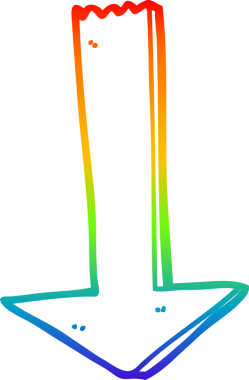 gökkuşağı gradyan çizgi çizimi Bir insan tarafından çizilmiş ok