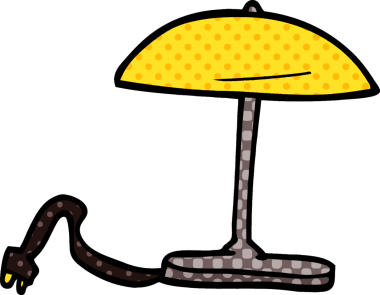 Bir insan tarafından çizilmiş karalama lambası.