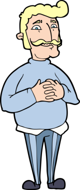 Bir insan tarafından çizilmiş bıyıklı adam.