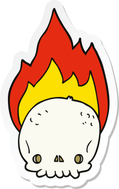 Bir insan tarafından çizilmiş ürkütücü bir çizgi filmin çıkartması.