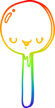 gökkuşağı gradyan çizgi çizimi bir insan tarafından çizilmiş şeker lolipopu