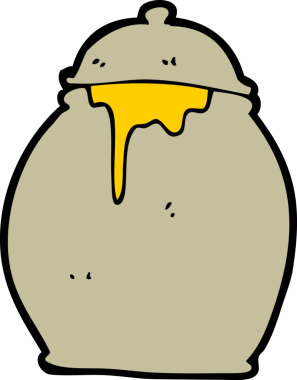 bir insan tarafından çizilmiş bal küpü çizgi filmi