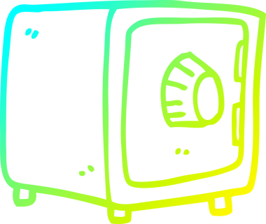 Bir insan tarafından çizilmiş kasalı bir karikatür çizimi.