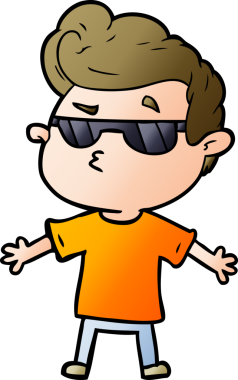 Bir insan tarafından çizilmiş havalı bir çizgi film.