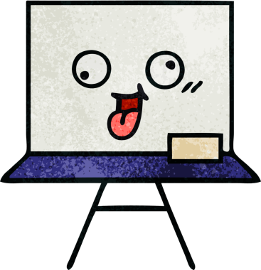 Bir insan tarafından çizilmiş beyaz bir panonun retro grunge desen karikatürü