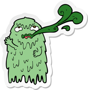 Bir insan tarafından çizilmiş iğrenç bir hayalet karikatürü.