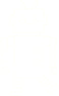 Bir insan tarafından çizilen robot tebeşiri.