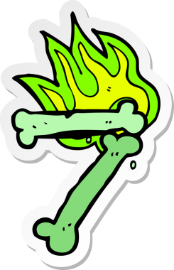 Bir insan tarafından çizilmiş cadılar bayramı kemik numarasının çıkartması.