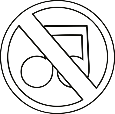 Bir insan tarafından çizilmiş müzik olmayan tabelanın çizgi çizimi