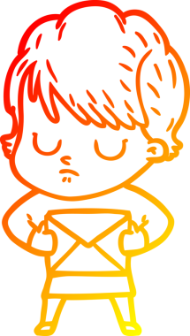 Bir insan tarafından çizilmiş bir karikatür kadın çizimi