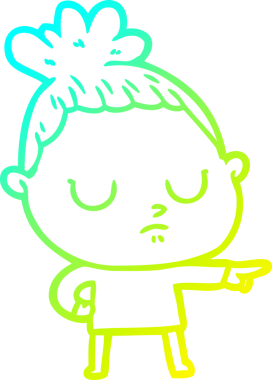 Bir insan tarafından çizilmiş soğuk bir çizgi film çizimi.