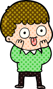 Bir insan tarafından çizilmiş çizgi film adamı.