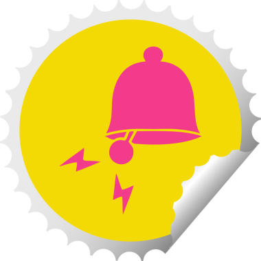 Bir insan tarafından çizilmiş çanın dairesel kabuk soyucu karikatürü.