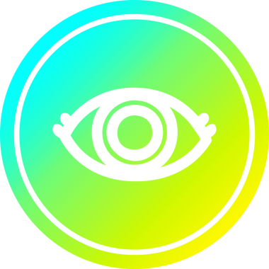 serin gradyan bir insan tarafından çizilmiş göz dairesel simgesi