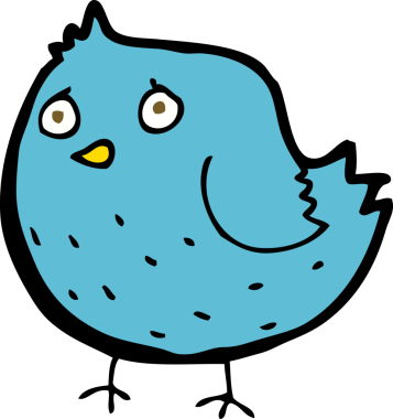 Bir insan tarafından çizilmiş çizgi film kuşu.