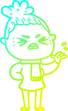 Bir insan tarafından çizilmiş kızgın bir karikatür çizimi.