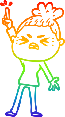 Bir insan tarafından çizilmiş kızgın bir karikatür çizimi.