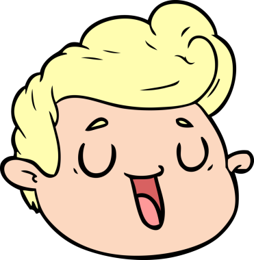 Bir insan tarafından çizilmiş erkek yüzü.