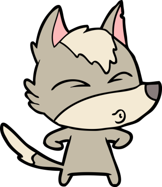 Bir insan tarafından çizilmiş bir kurt düdüğü.