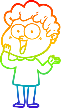 Bir insan tarafından çizilmiş mutlu bir adamın çizgi çizimi.